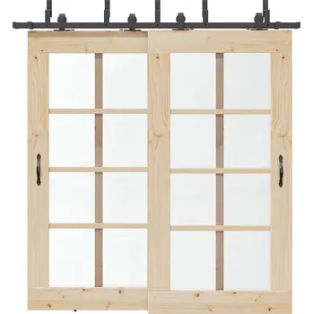 Nábytkové kování OMAXI Sada příslušenství pro posuvné dveře 213,5 cm ocelová černá 857331