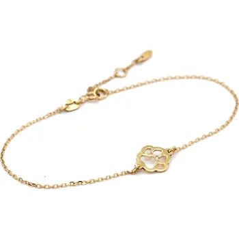 Náramek AUREE | Fine Jewelry Náramek ze zlata s tlapkou a diamantem materiál: bílé zlato 585/1000