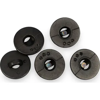 Knoflík Knoflík s krčkem 15 mm vzor: tmavě šedý s hvězdičkami