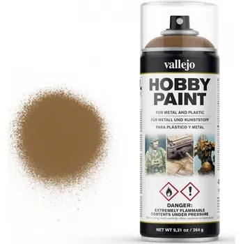 Barva ve spreji Vallejo Hobby Spray Paint 28014 Leather Brown 400 ml