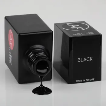 Umělé nehty Laif Gel lak černý SOL - 125 Black 10 ml