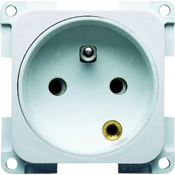 Příslušenství ke karavanu Vnitřní zásuvka 230V s kolíkem česká, šedá