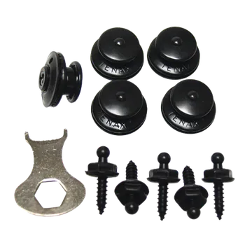 Knoflík Rychloupínací knoflíky, 5ks černé