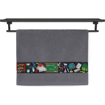 Ručník Malý ručník 30x50 RUJANA 450g Školní tabule "Nejlepší učitel" tmavě šedá