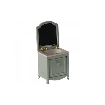 Koupelnový nábytek Kovová koupelnová skříňka s umyvadlem Mint Maileg - Sink dresser with mirror mouse mint