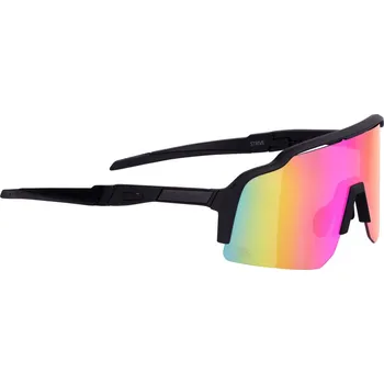 cyklistické brýle brýle FORCE STRIVE černé, růžové zrc. sklo
