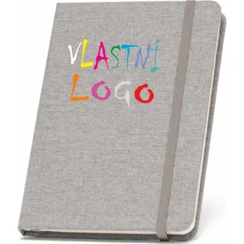 Zápisník ON-DESIGN Poznámkový blok A5 BOYD s vlastním potiskem Barva: světle šedá