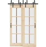 OMAXI Sada příslušenství pro posuvné dveře 152,5 cm ocelová černá 857201