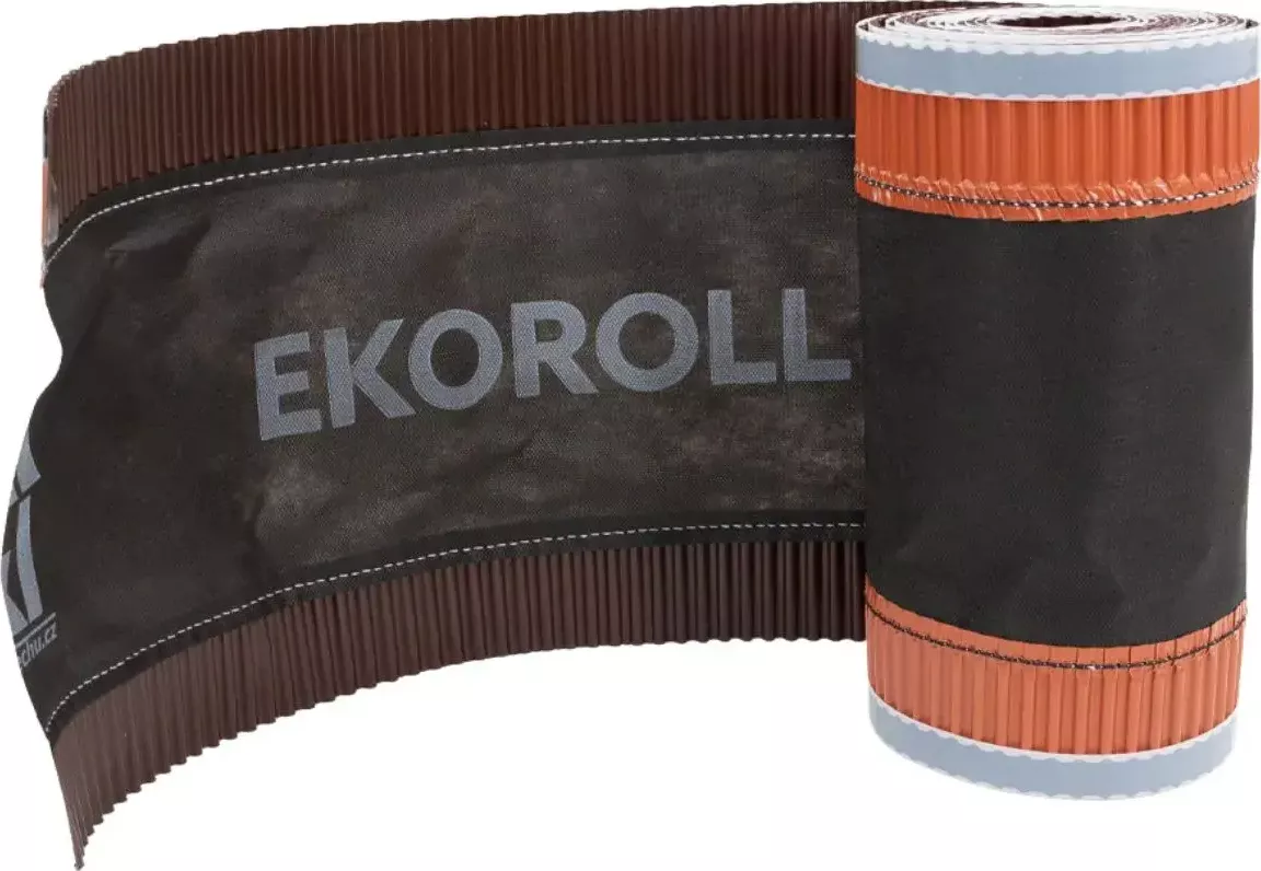 EKOROLL 39 - Větrací hřebenový a nárožní pás 390 mm (5m), samolepící, hnědá