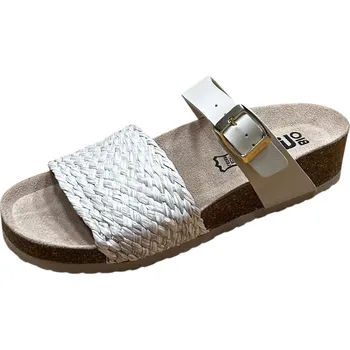 Dámské pantofle Bio Life Peggy 2453 dámské nazouváky na klínu slaměná Barva: Béžová, Velikost: 40