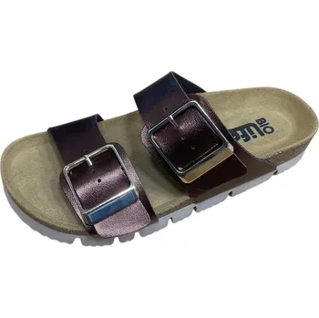 Dámské pantofle Bio Life Pisa dámské zdravotní pantofle na platformě metal hnědá Barva: Hnědá, Velikost: 39