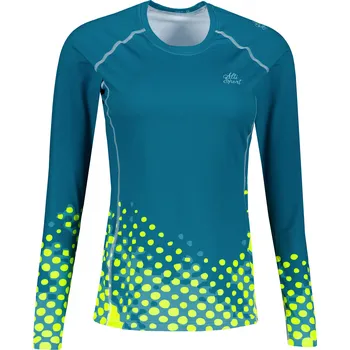 Dámské funkční triko s dlouhým rukávem premium ALTISPORT VOJ/ALW109TR03 EMERALD/FLUO YELLOW XXL