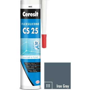 stavební silikon HENKEL Ceresit CS25 Silikon, 280 ml, iron grey