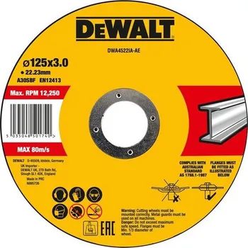 Řezný kotouč DeWALT DWA4522IA-AE - Kootuč rezný pr. 125 x 3 x 22.2 mm na kov