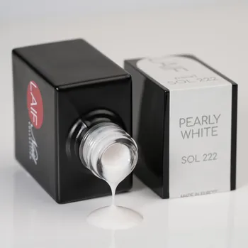 Umělé nehty Laif Gel lak bílý SOL - 222 Pearly white 10 ml