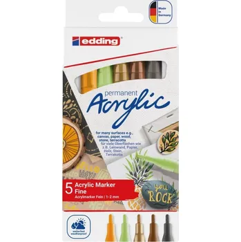 Edding Akrylový popisovač e-5300/5 F Nature zemité barvy 5 ks - neuveden