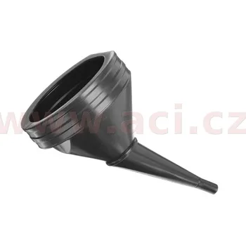 Nářadí na motocykly Plastový trychtýř na PHM šikmý se sítkem, černý plast, průměr 21 cm