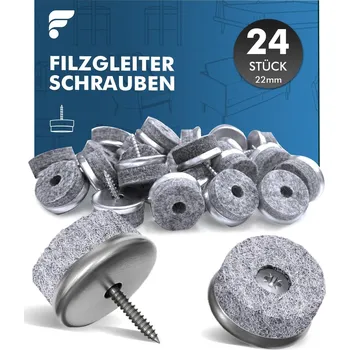 Plstěné kluzáky šroubovací shinfly 24mm 24ks