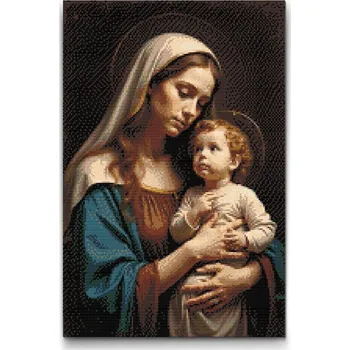 Diamantové malování Diamantové malování - Marie a Ježíš Velikost: 40x60cm, Rámování: Pouze srolované plátno, Diamanty: Kulaté