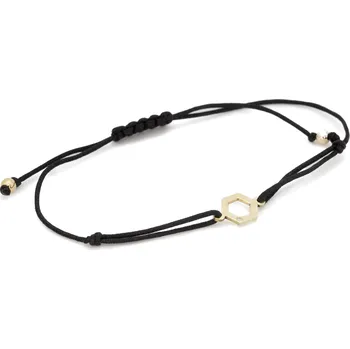 Náramek AUREE | Fine Jewelry Náramek ze zlata s hexagonem a diamantem materiál: bílé zlato 585/1000