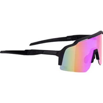 cyklistické brýle brýle FORCE STRIVE černé, fialovo-žluté zrc. sklo