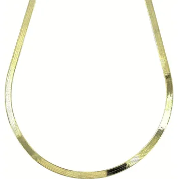 Řetízek Stříbrný řetízek plochý hádek zlacený délka řetízku 38cm