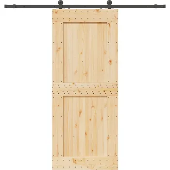 Interiérové dveře OMAXI Posuvné dveře s kováním 95 x 210 cm masivní borové dřevo 838414