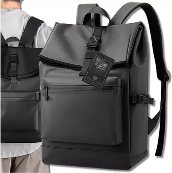 Rolovací batoh BB25 (Cestovní pánský rolovací batoh vhodný do města, práce i školy, rozměr 45 x 32 x 14 cm, barva černá )