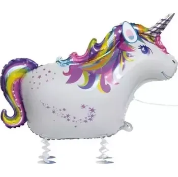 Balónek Chodící balonek Duhový jednorožec 86cm