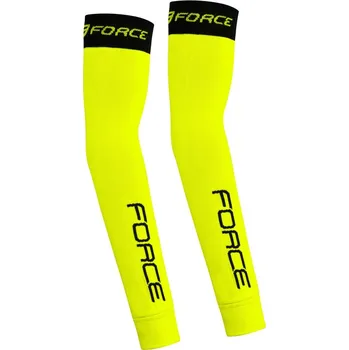 Cyklistické návleky návleky na ruce FORCE 2 pletené fluo - S-M