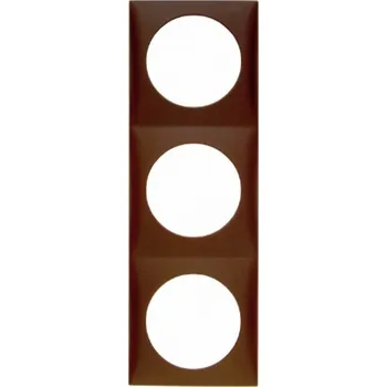 Elektrická zásuvka Rámeček trojdílný BERKER, hnědá