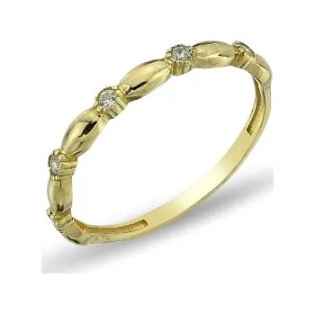 Prsten Luxur, Elegantní prsten Lunéa ze žlutého zlata, vel. 61, prům. 19.4 mm, 585-16-1-2354.0Z00.0.61.001