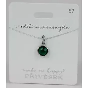 Šperk Přívěsek MAKE ME HAPPY číslo 57 V odstínu smaragdu - Happy Spirit