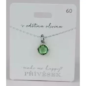 Náramek Přívěsek MAKE ME HAPPY číslo 60 V odstínu olivínu - Happy Spirit