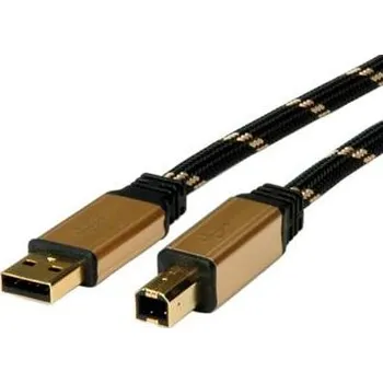 Datový kabel Roline Gold USB 2.0 kabel, A-B, 3m