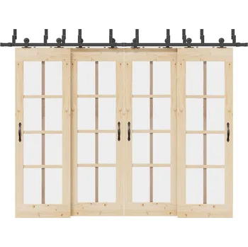 Nábytkové kování OMAXI Sada příslušenství pro posuvné dveře 305 cm ocelová černá 857485