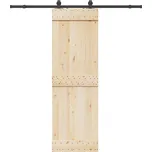 OMAXI Sada příslušenství pro posuvné dveře 200 cm ocelová černá 849282