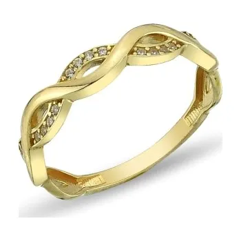 Prsten Luxur, Zajímavý prsten Tressa ze žlutého zlata, vel. 62, prům. 19.7 mm, 585-16-1-2353.0Z00.0.62.001