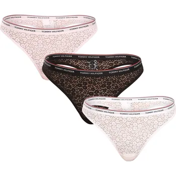 Kalhotky 3PACK dámská tanga Tommy Hilfiger vícebarevná (UW0UW04896 0SK) M UW0UW04896 0SK Možnost vrácení zboží ZDARMA do 120 dnů!