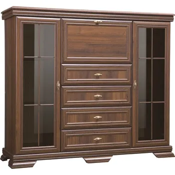 Komoda Stylová komoda prosklená z dřevotřísky Kora KK7 vyberte odstín korpusu: samoa king