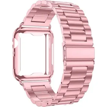 Řemínek na hodinky Náramek s pouzdrem kompatibilní s Apple Watch Band 38mm 40mm 42mm 44mm, řemínek z nerezové oceli,