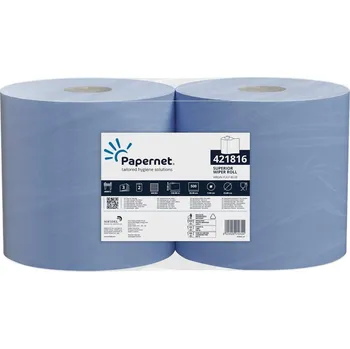 Utěrka Papírová utěrka role 3-vr. modrá celulóza 500-útržků