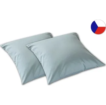 Dekorativní polštářek Saténový dekorační polštářek 40x40 EXCELLENT TENCEL Jednobarevný šedomodrý