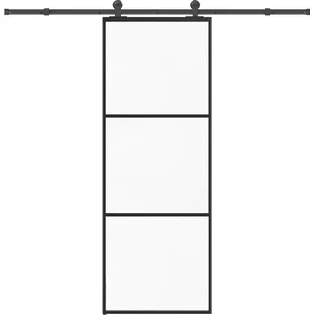 Interiérové dveře OMAXI Posuvné dveře s kováním 76x205 cm ESG sklo a hliník 828200