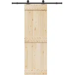 OMAXI Sada příslušenství pro posuvné dveře 152,5 cm ocelová černá 849299