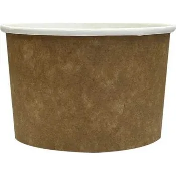 Jednorázové nádobí kelímek na polévku/salát 475 ml hnědo-bílý pr. 110 mm (25 ks/balení)