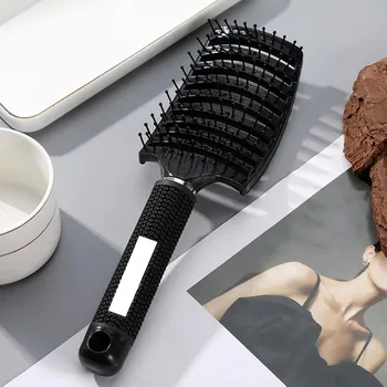 Masážní přístroj Masážní kartáč na vlasy | masáž hlavy 1 ks - Černý