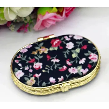 Kosmetické zrcátko Vintage kapesní kulaté kosmetické zrcátko | kosmetické doplňky - Black-C