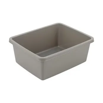 PLASTOVÁ OBDÉLNÍKOVÁ MÍSA 37X30CM 11L SVĚTLE ŠEDÁ -BEN