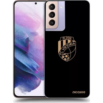 Pouzdro na mobilní telefon Picasee silikonový černý obal pro Samsung Galaxy S21+ 5G G996F - FC Viktoria Plzeň I